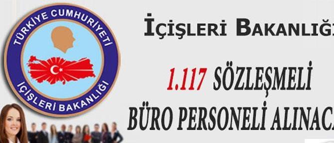 İÇİŞLERİ BAKANLIĞI 1117 SÖZLEŞMELİ PERSONEL ALIMI